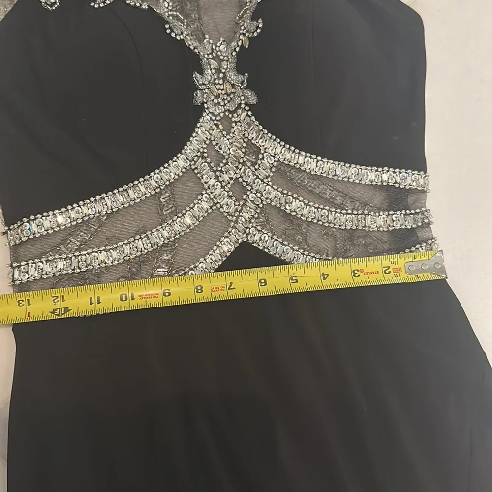 Jazz couture size 8 black and sequin long gown. - Picture 13 of 13